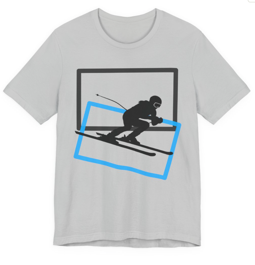 Minimal Downhill Skier Light 2 Product Shot — Universe Digital
