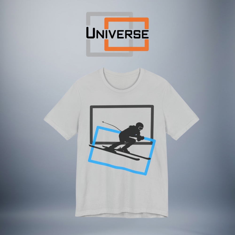 Minimal Downhill Skier Light 2 Branded Design — Universe Digital