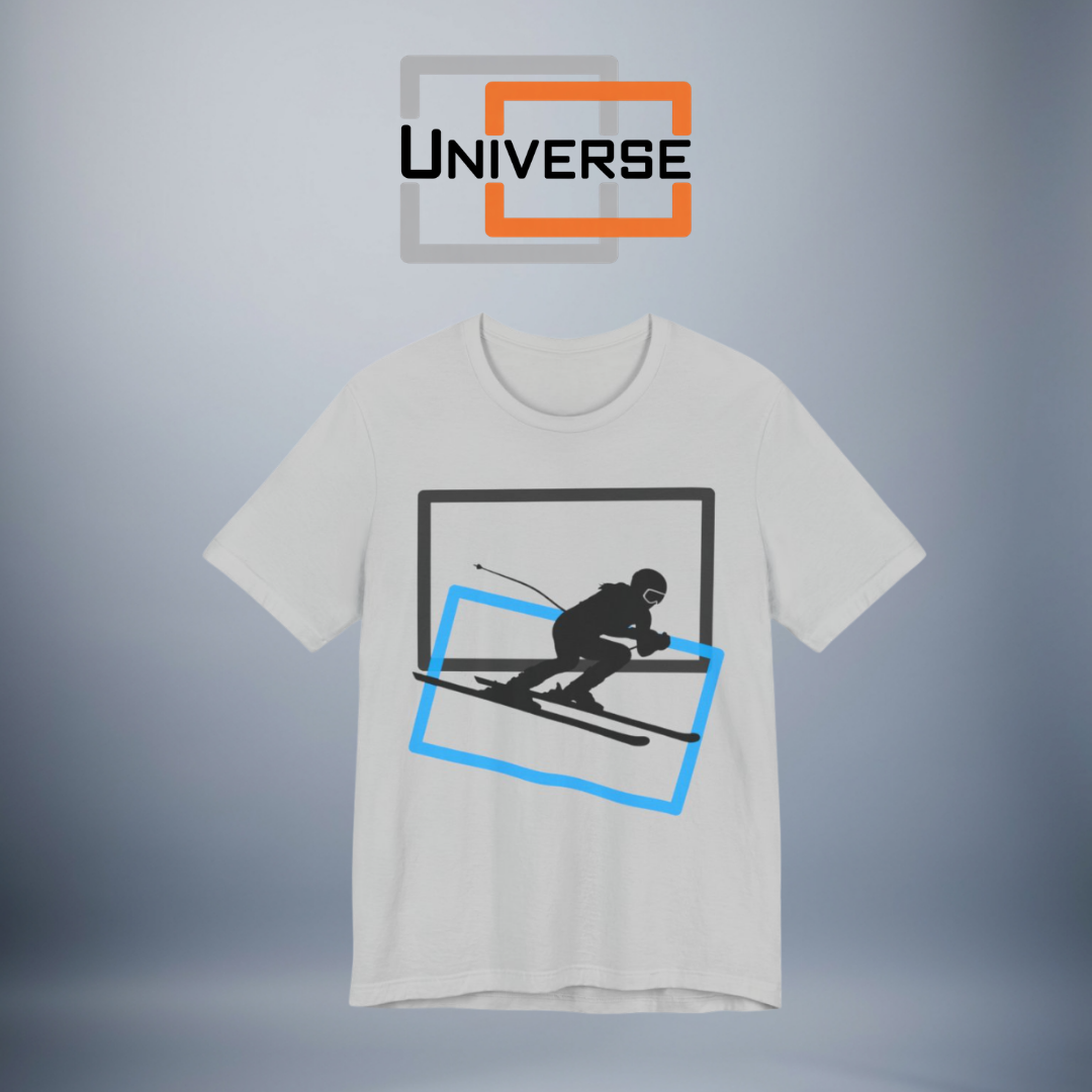 Minimal Downhill Skier Light 2 Branded Design — Universe Digital