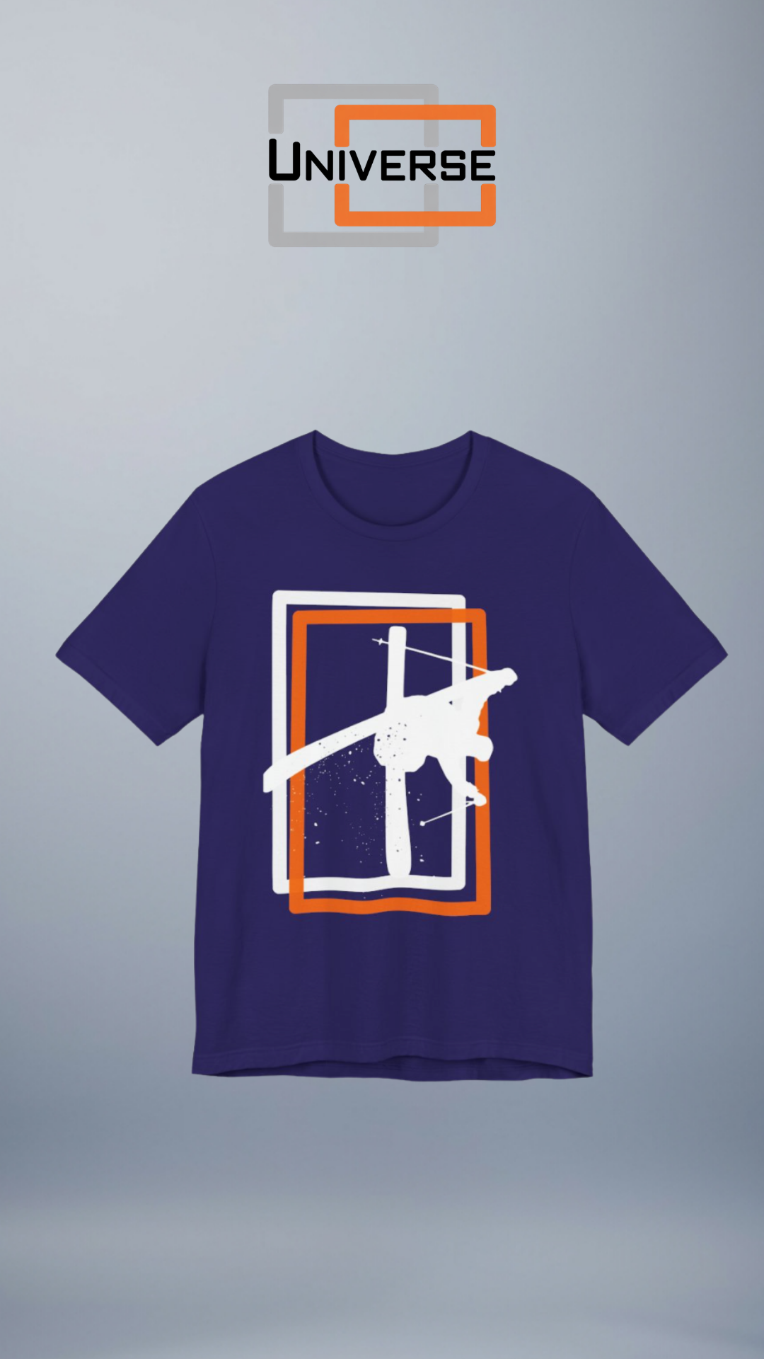 Minimal Freestyle Skier Dark Branded Design Portrait — Universe Digital