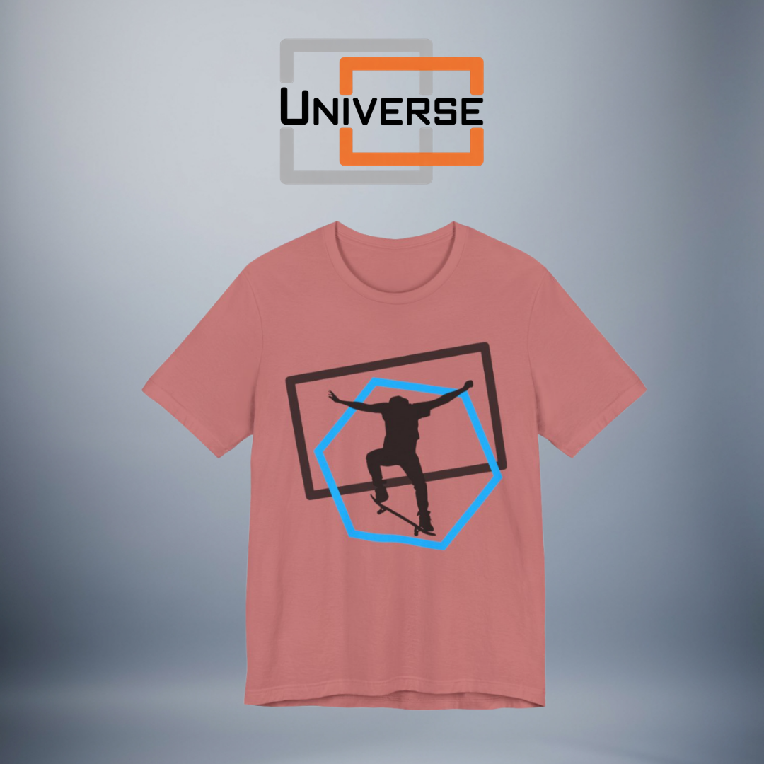 Minimal Skateboarder Ollie Light Branded Design — Universe Digital