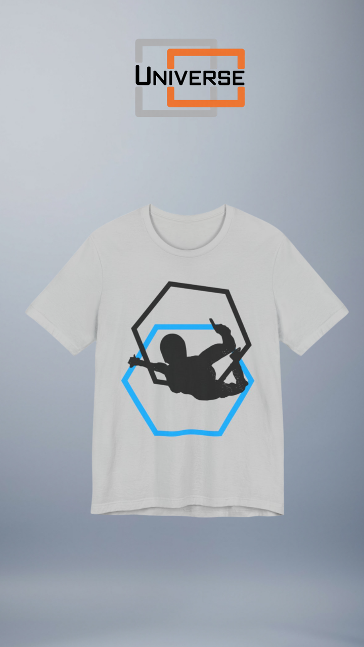 Minimal Skydiver Light Branded Design Portrait — Universe Digital