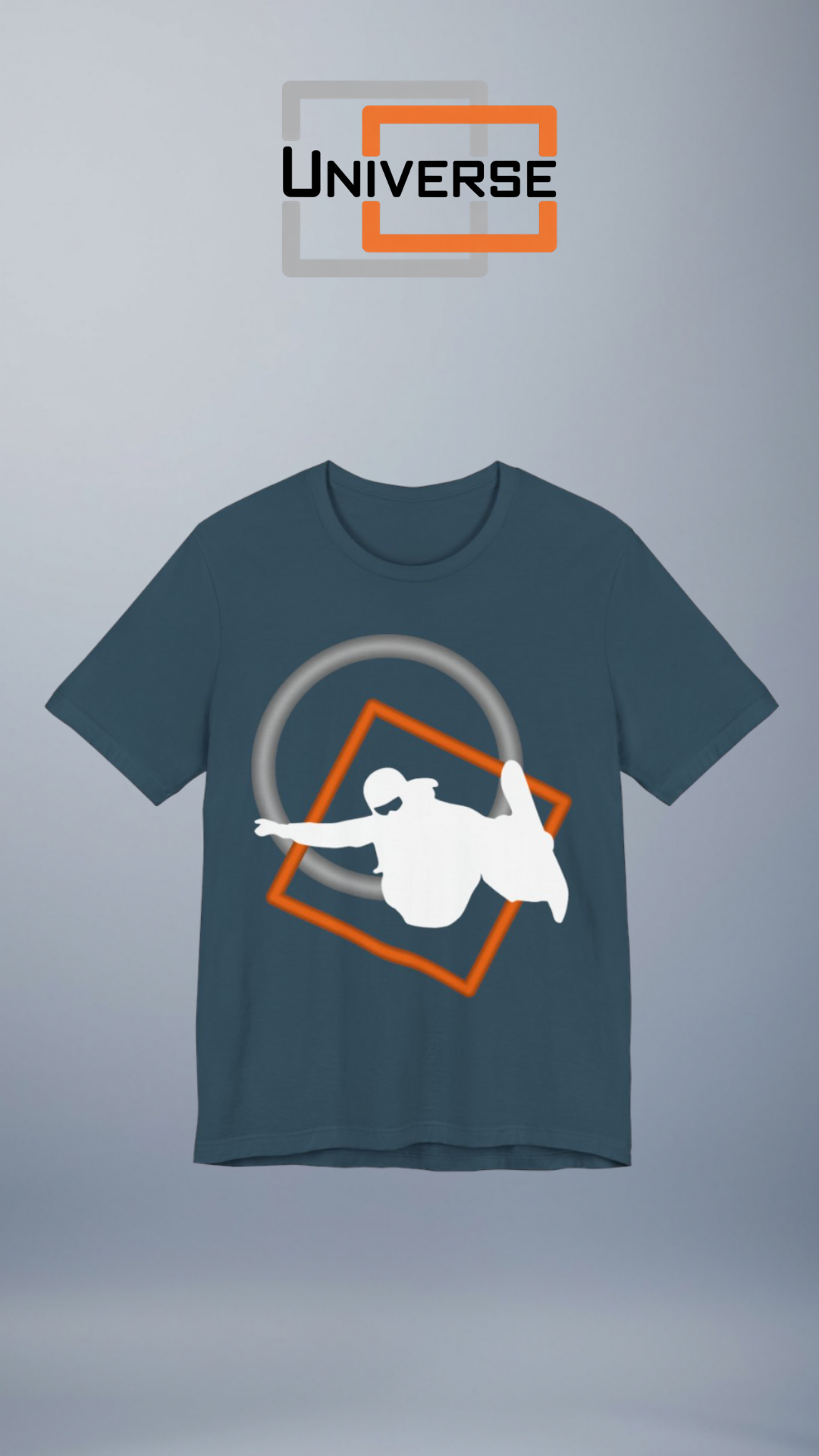 Minimal Snowboarder Dark Branded Design Portrait — Universe Digital