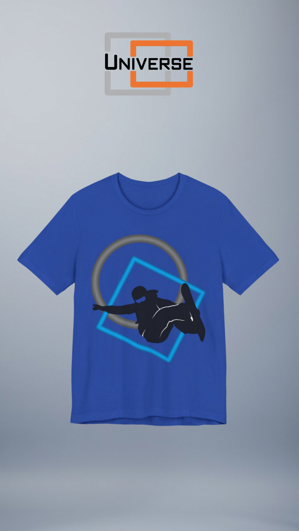Minimal Snowboarder Light Branded Design Portrait — Universe Digital