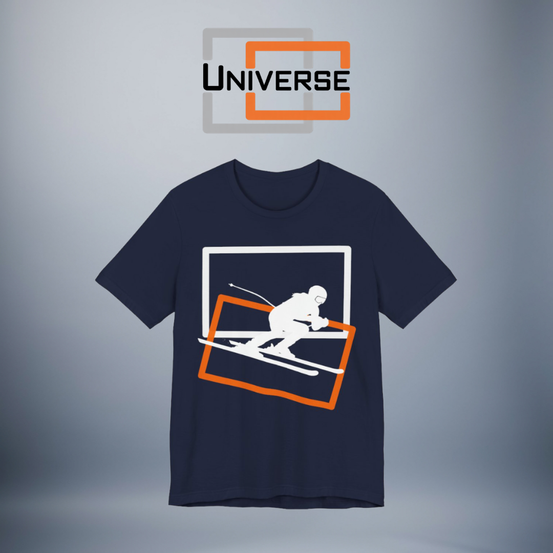 Minimal Speed Skier Dark Branded Design — Universe Digital