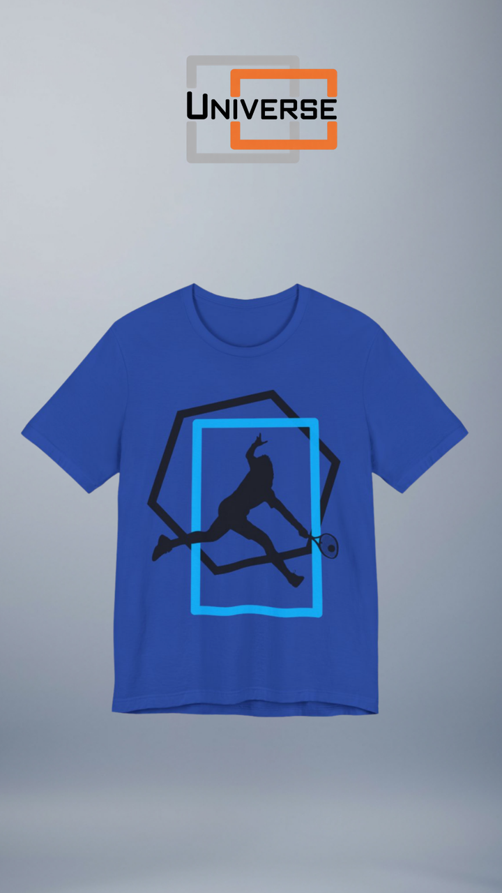 Minimal Tennis Man Light Branded Design Portrait — Universe Digital