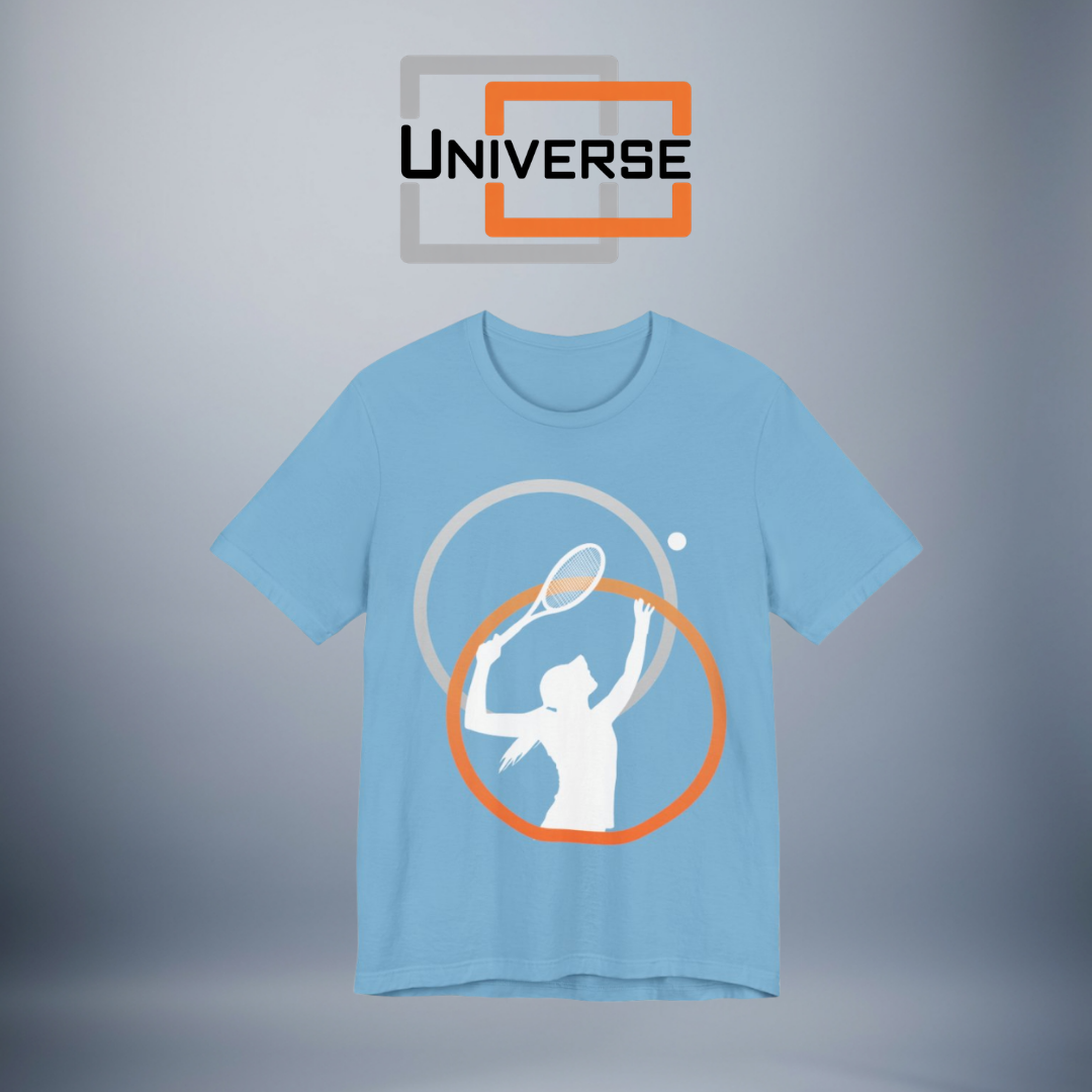 Minimal Tennis Player Dark Branded Design — Universe Digital