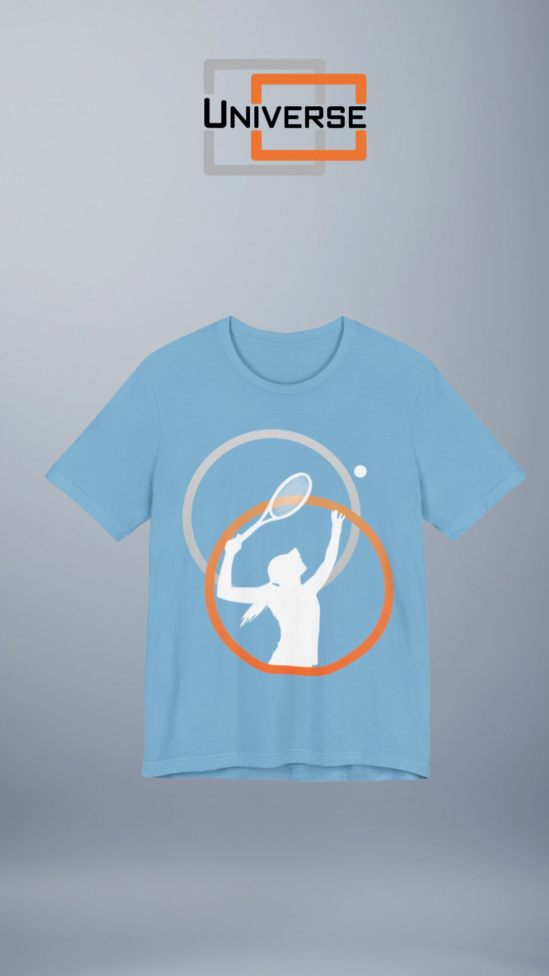 Minimal Tennis Player Dark Branded Design Portrait — Universe Digital