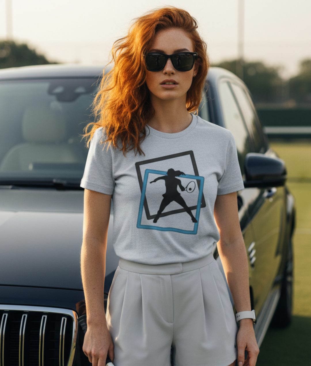 Minimal Tennis Woman Light 2 Mockup — Universe Digital