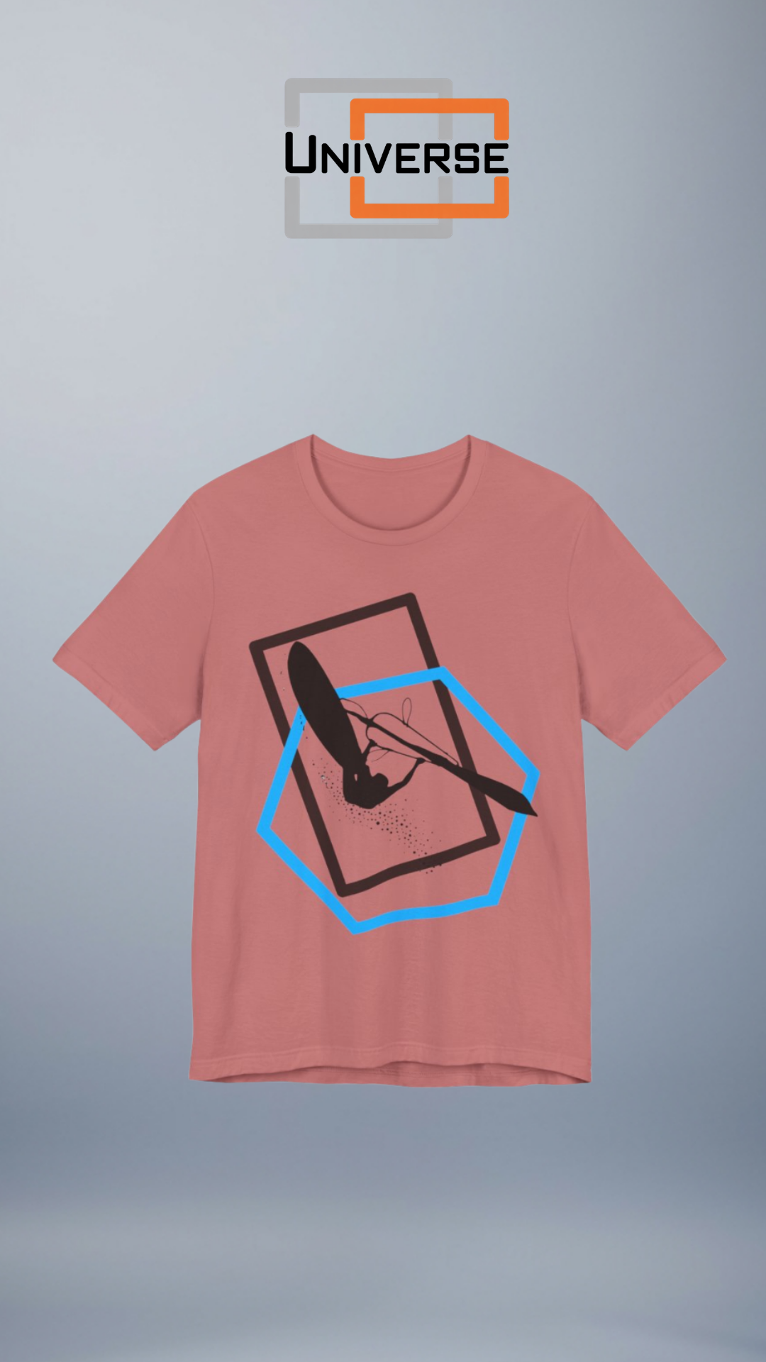 Minimal Windsurfer Off The Lip Light Branded Design Portrait — Universe Digital