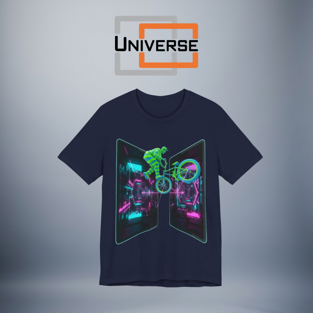 Neon BMX Cyber Z-Fold Portal Branded Design — Universe Digital