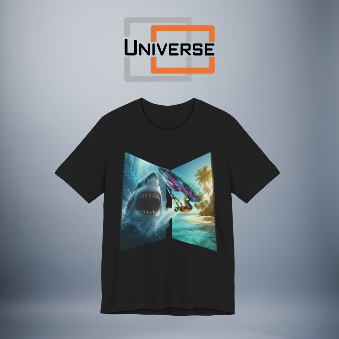 Shark vs Wakeboarder Z-Fold Portal Branded Design — Universe Digital