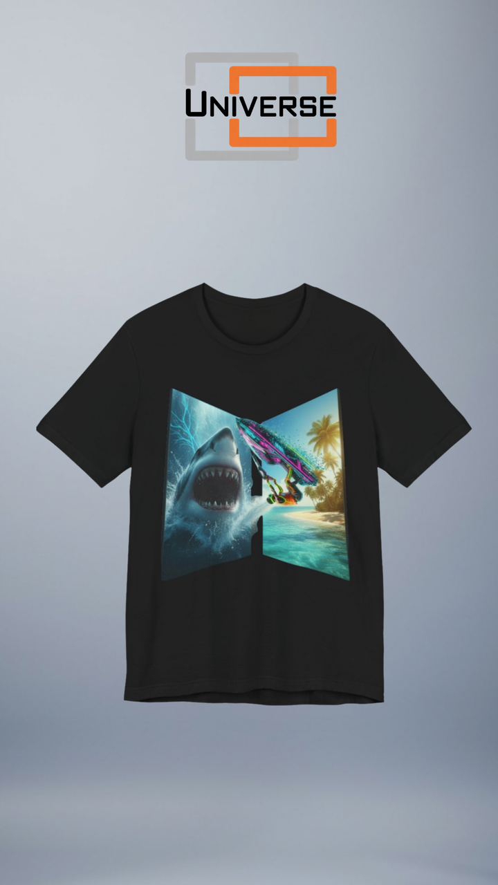 Shark vs Wakeboarder Z-Fold Portal Branded Design Portrait — Universe Digital