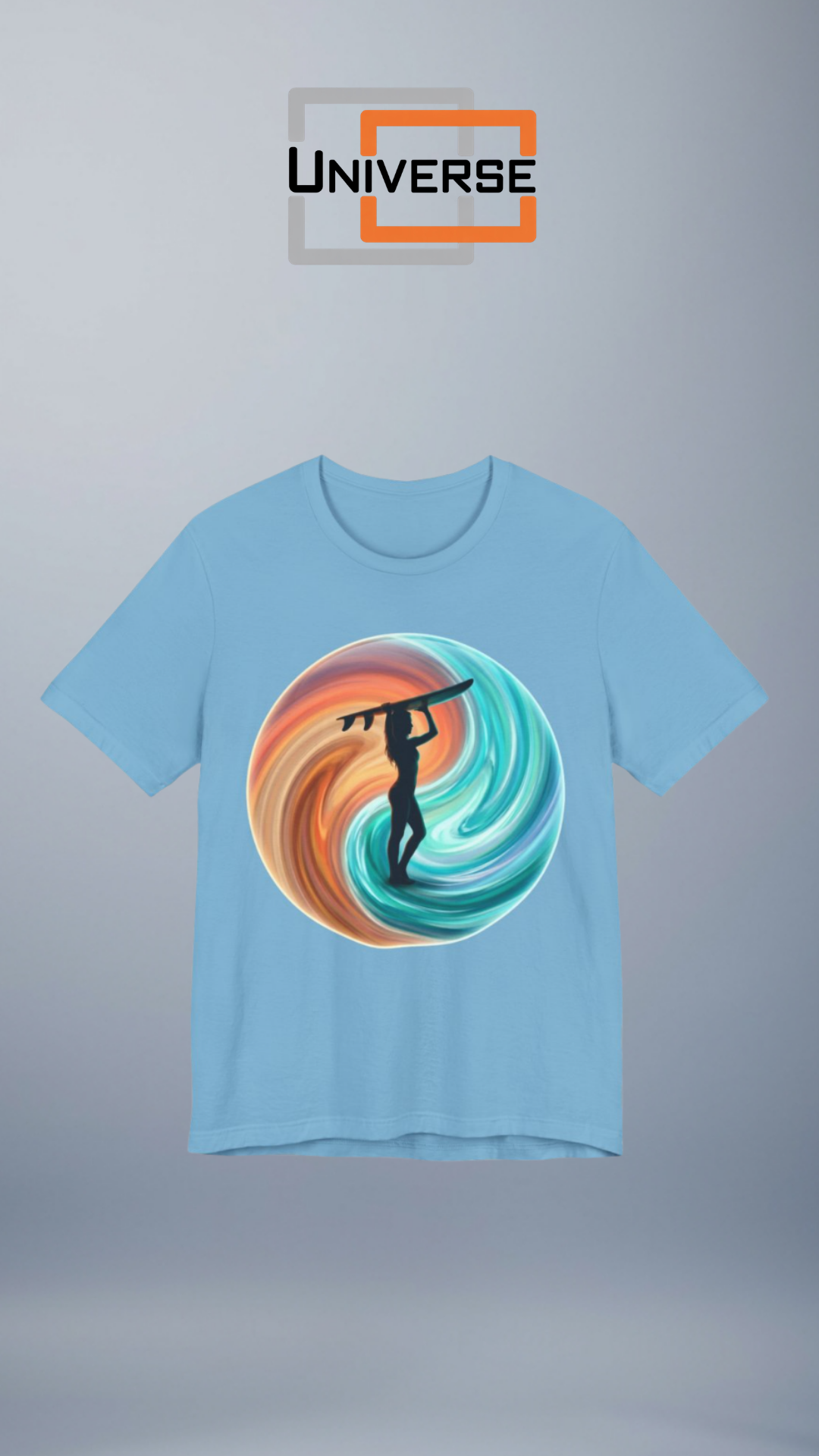 Surf Yin Yang Vortex Branded Design Portrait — Universe Digital