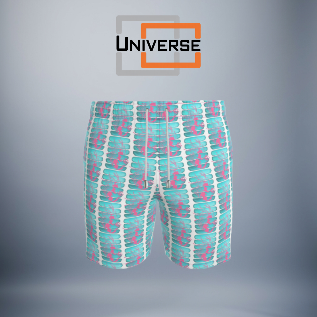 Neon Rasta Groove White — Boardshorts | Universe