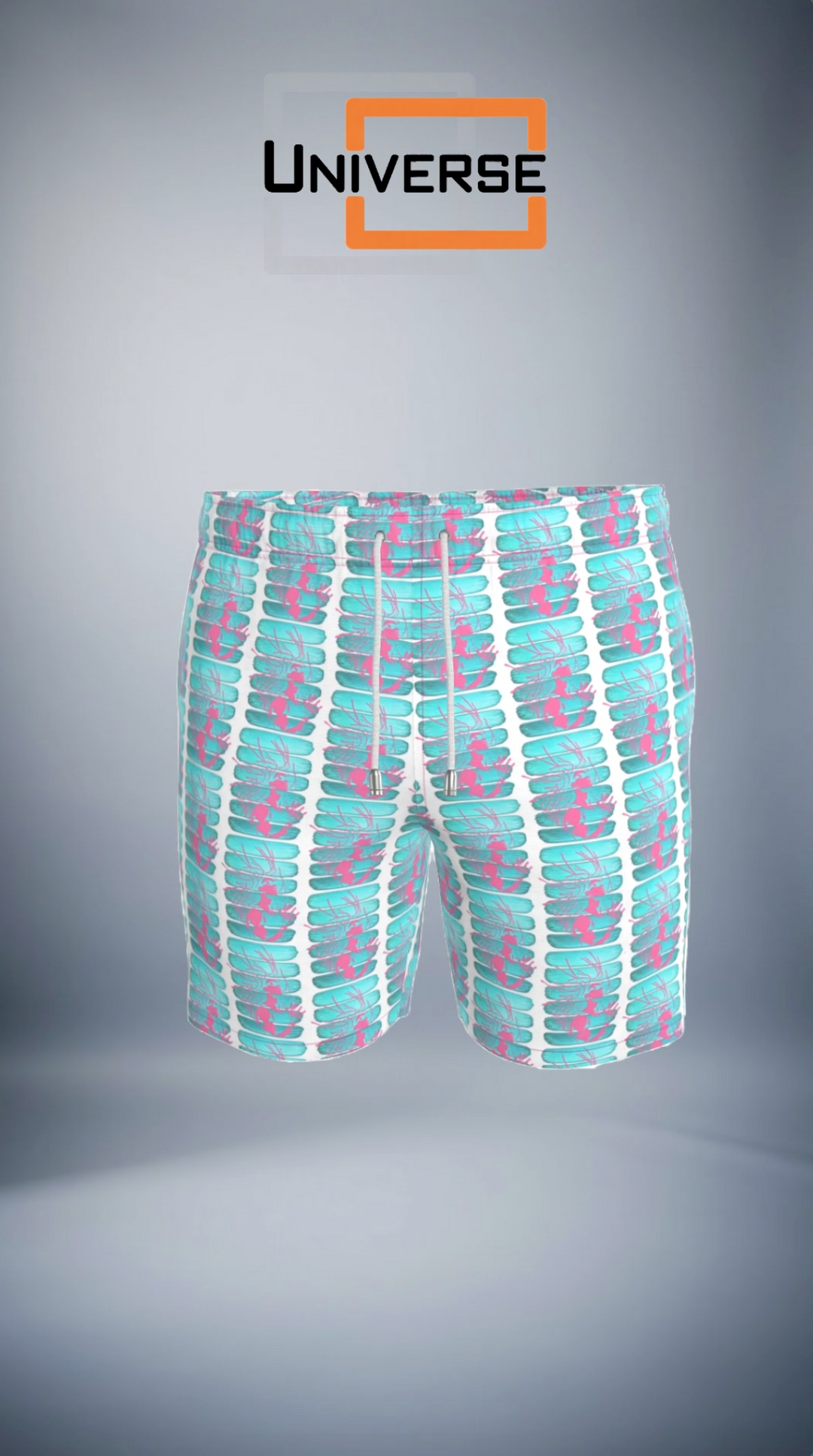 Neon Rasta Groove White — Boardshorts | Universe