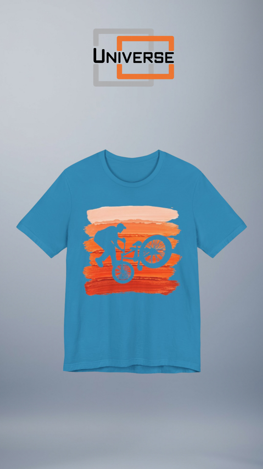 Vintage BMX Orange Stripes Branded Design Portrait — Universe Digital