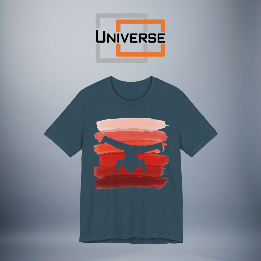 Vintage Breakdancer red Stripes Branded Design — Universe Digital