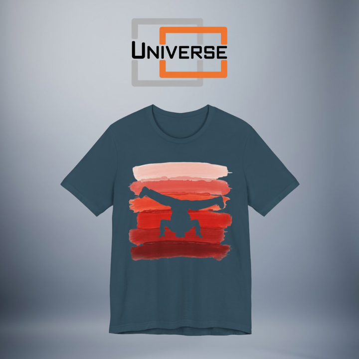 Vintage Breakdancer red Stripes Branded Design — Universe Digital