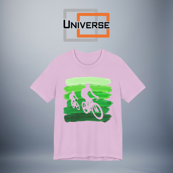 Vintage Cyclists Green Stripes Branded Design — Universe Digital