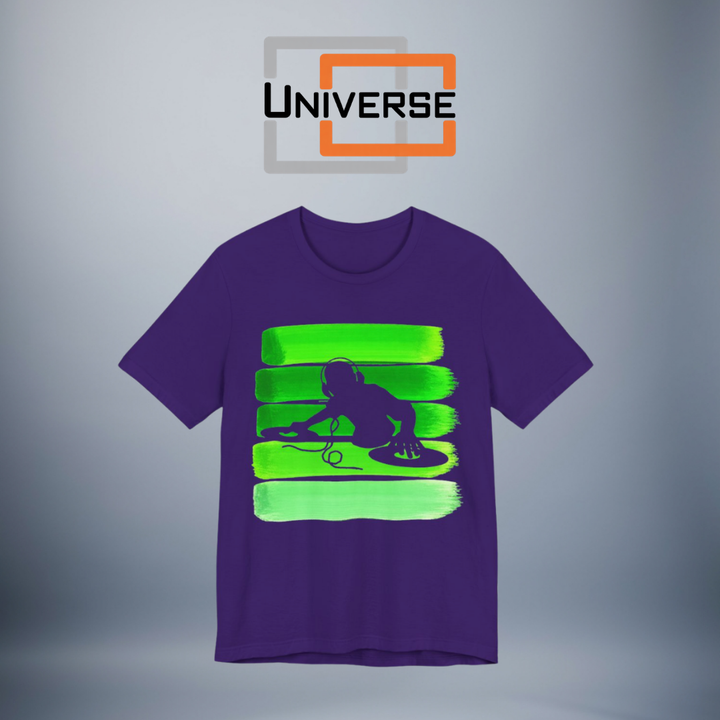Vintage DJ Green Stripes Branded Design — Universe Digital