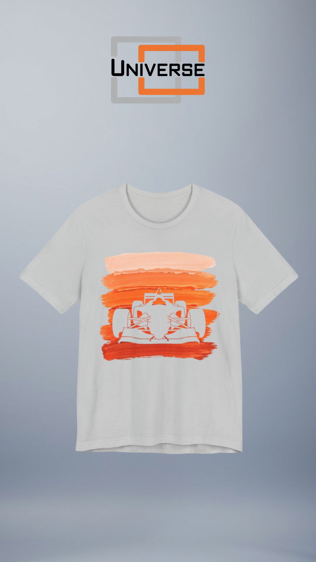 Vintage Formula Orange Stripes Branded Design Portrait — Universe Digital