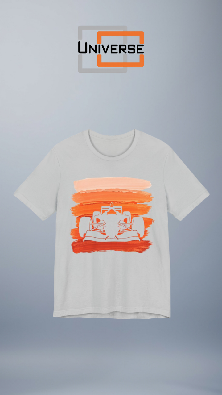 Vintage Formula Orange Stripes Branded Design Portrait — Universe Digital