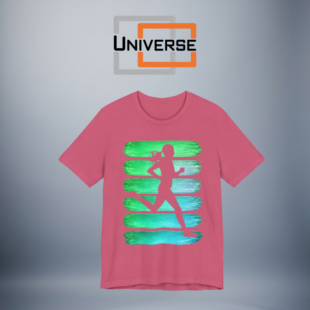 Vintage Runner Green Teal Stripes Branded Design — Universe Digital