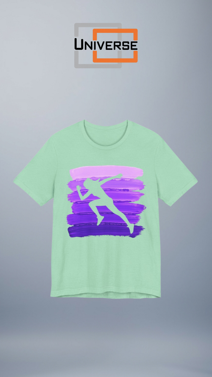 Vintage Sprint Purple Stripes Branded Design Portrait — Universe Digital
