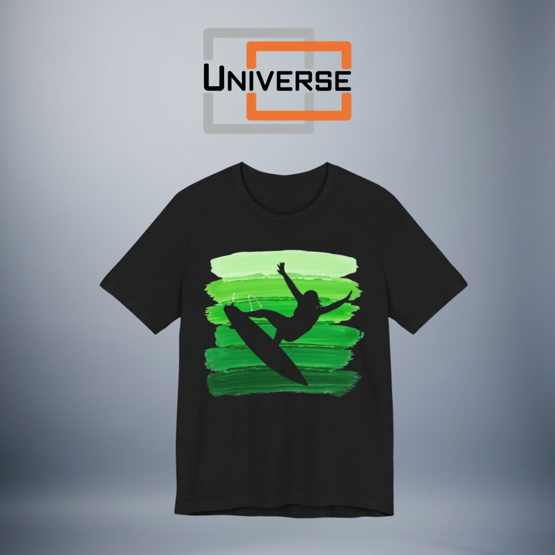 Vintage Surfer carve Green Branded Design — Universe Digital