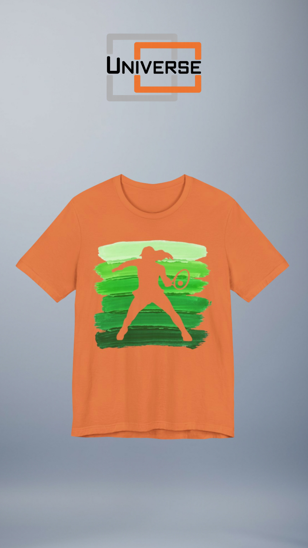 Vintage Tennis Green Stripes Branded Design Portrait — Universe Digital