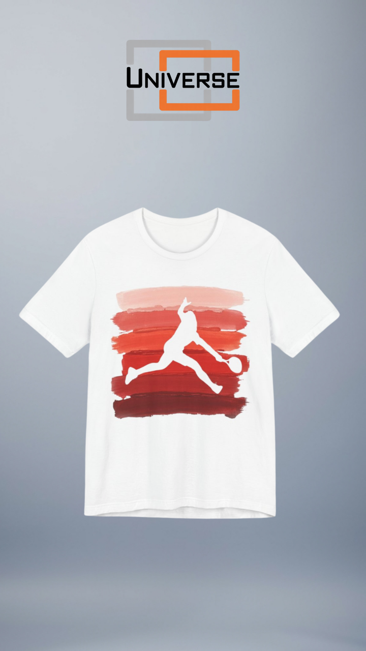 Vintage Tennis Red Stripes Branded Design Portrait — Universe Digital