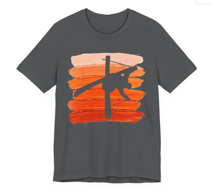 Vintage Freestyle Skier Orange Stripes | Universe