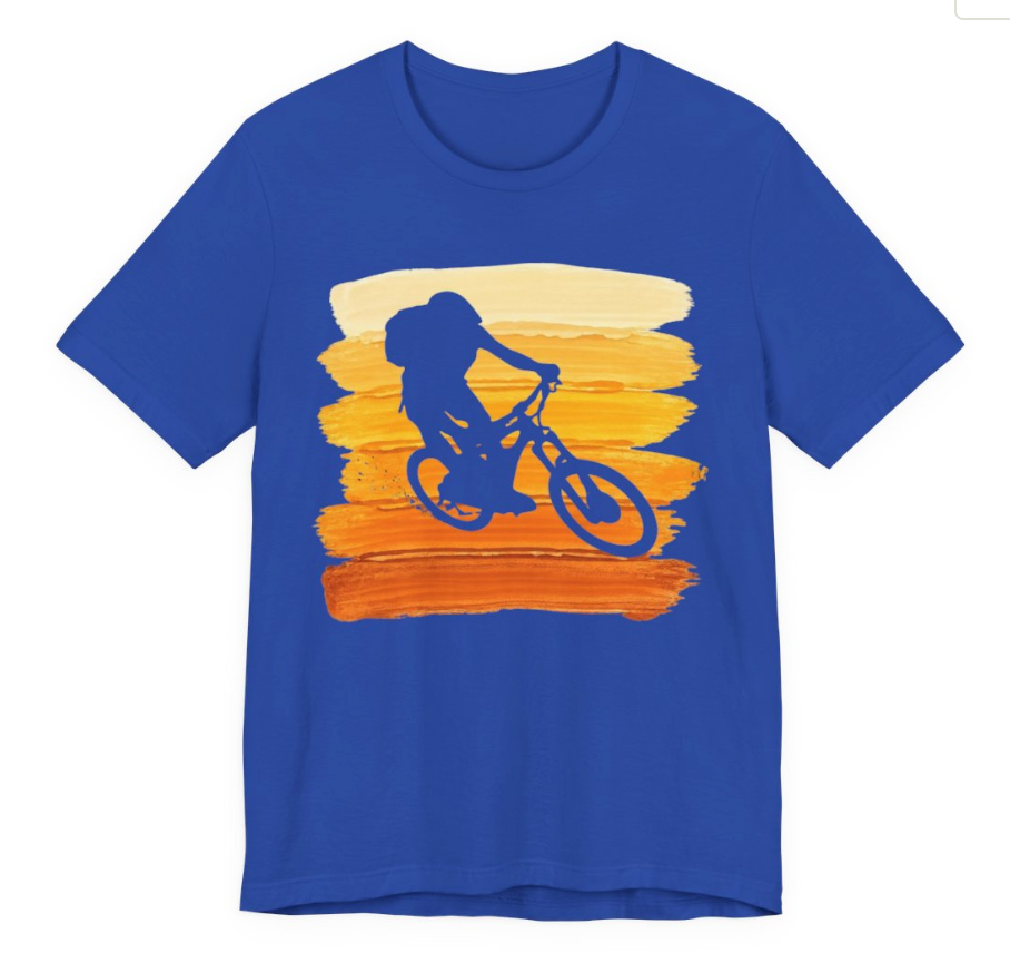 Vintage Mountain Biker Orange Stripes | Universe