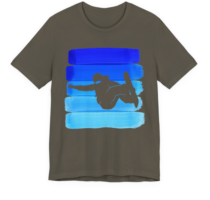 Vintage Snowboarder Blue Stripes | Universe