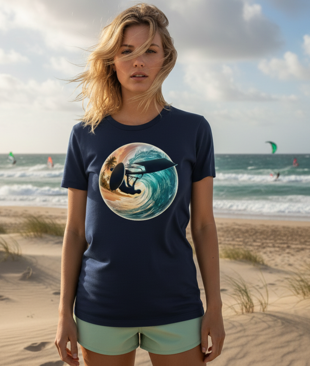 Windsurfer Wave Vortex Mockup — Universe Digital