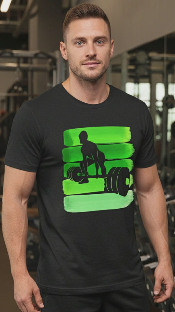 Vintage Deadlift Green Stripes Lifestyle Video — Universe Digital