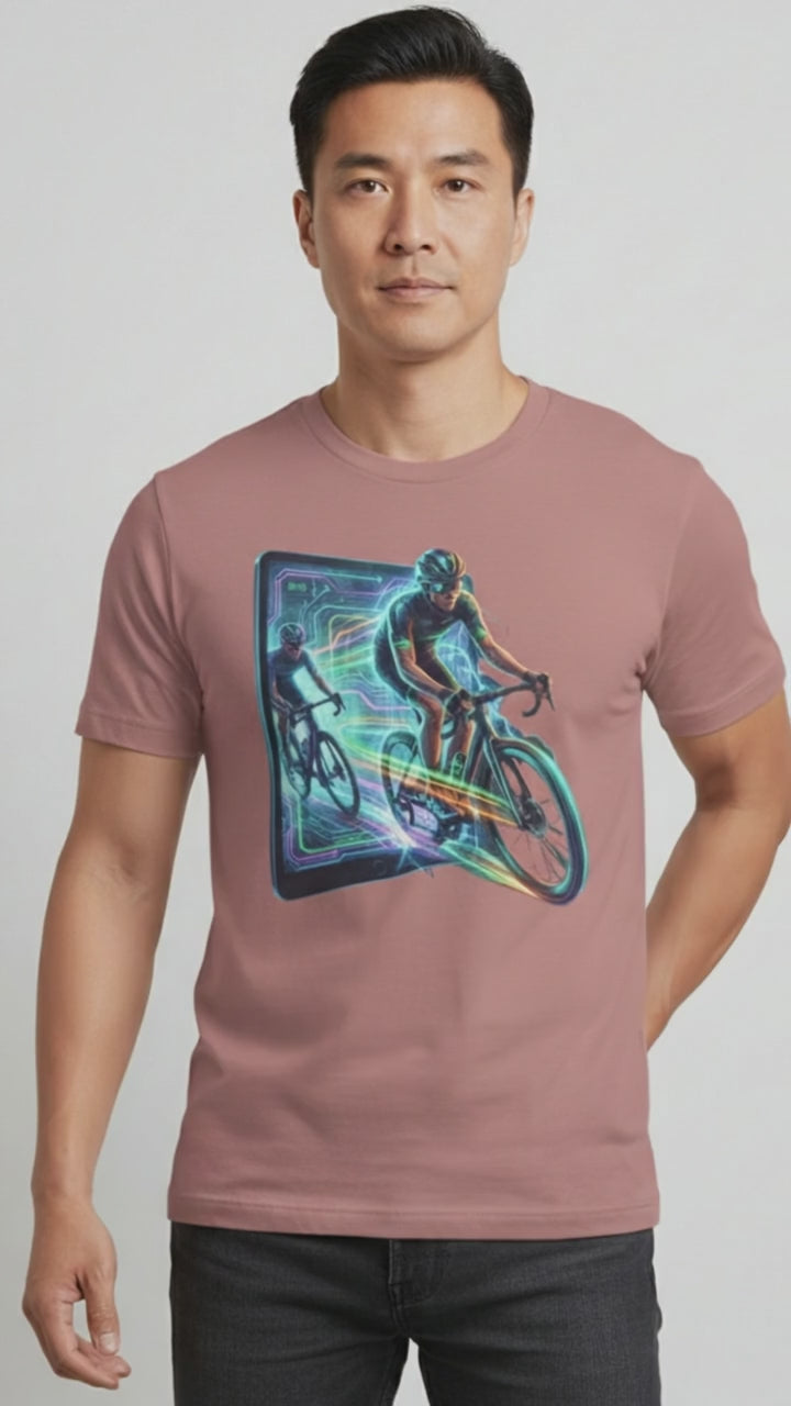 Neon Cyclist Portal Lifestyle Video — Universe Digital
