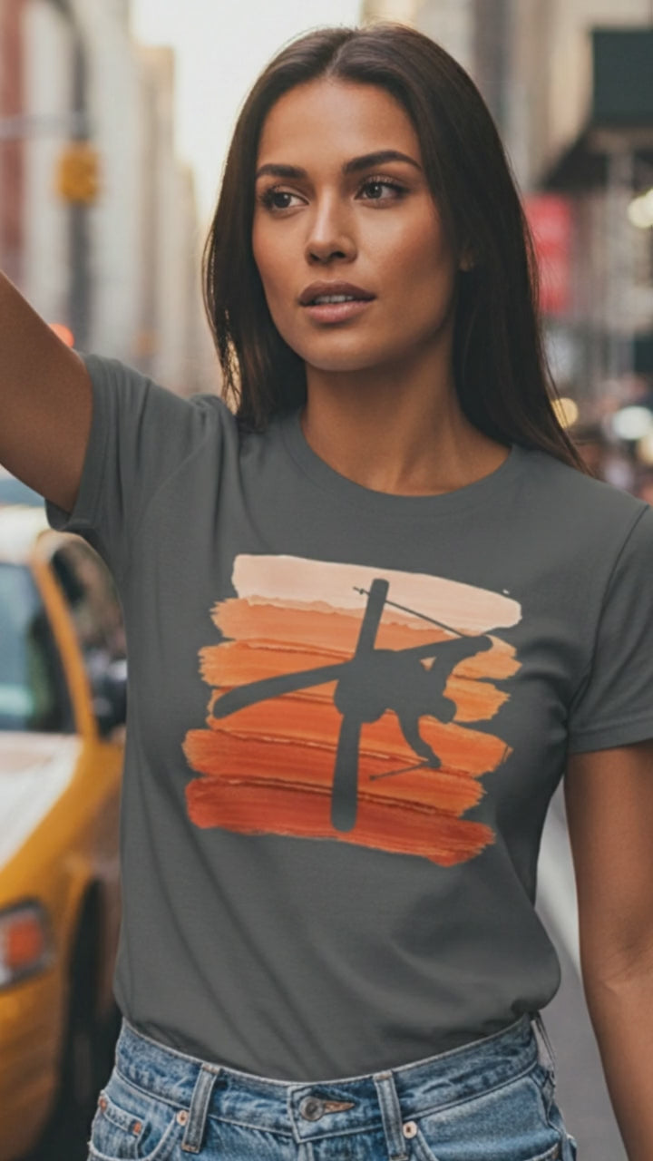 Vintage Freestyle Skier Orange Stripes Lifestyle Video — Universe Digital