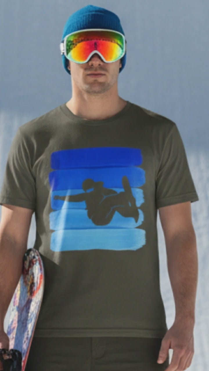 Vintage Snowboarder Blue Stripes Lifestyle Video — Universe Digital
