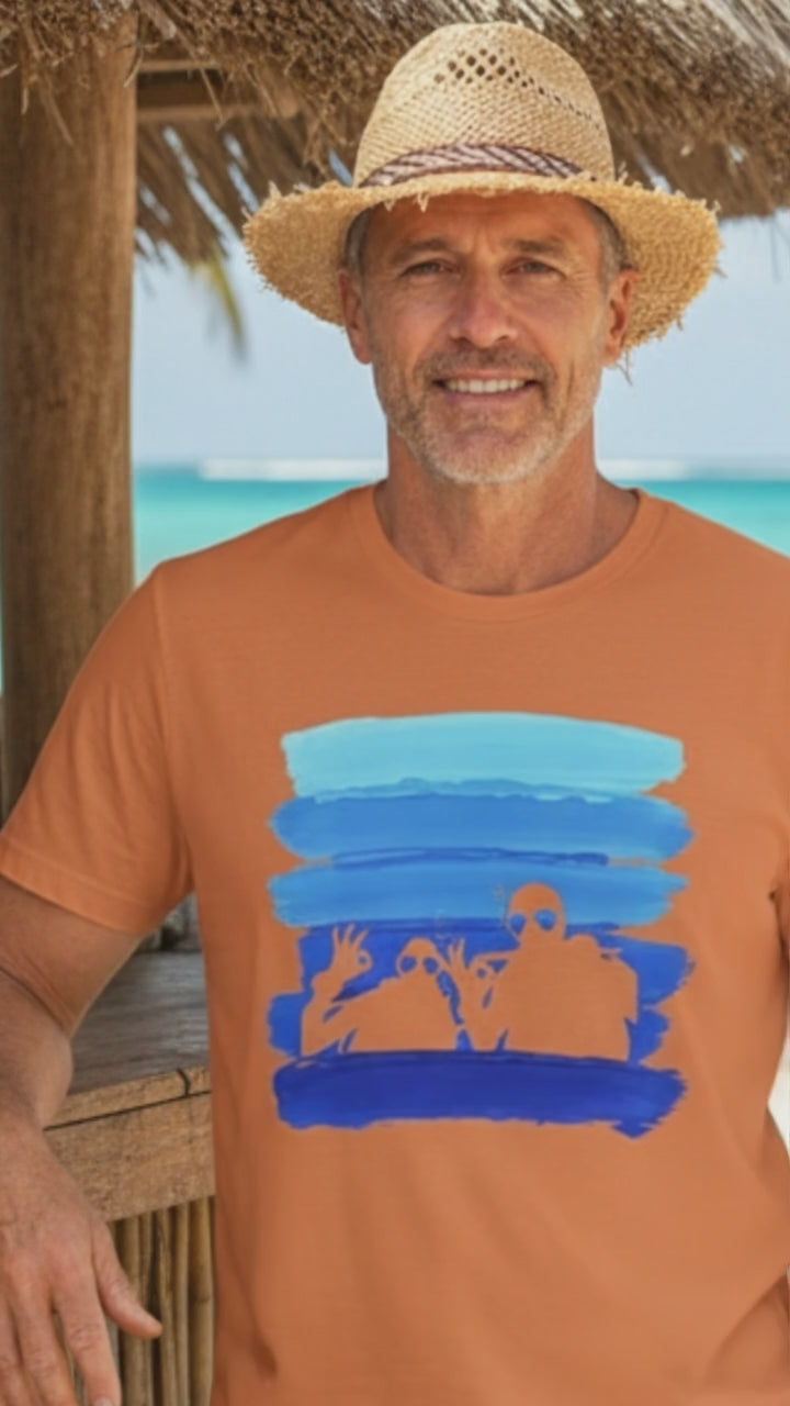 Vintage Scuba Dibers Blue Stripes Lifestyle Video — Universe Digital