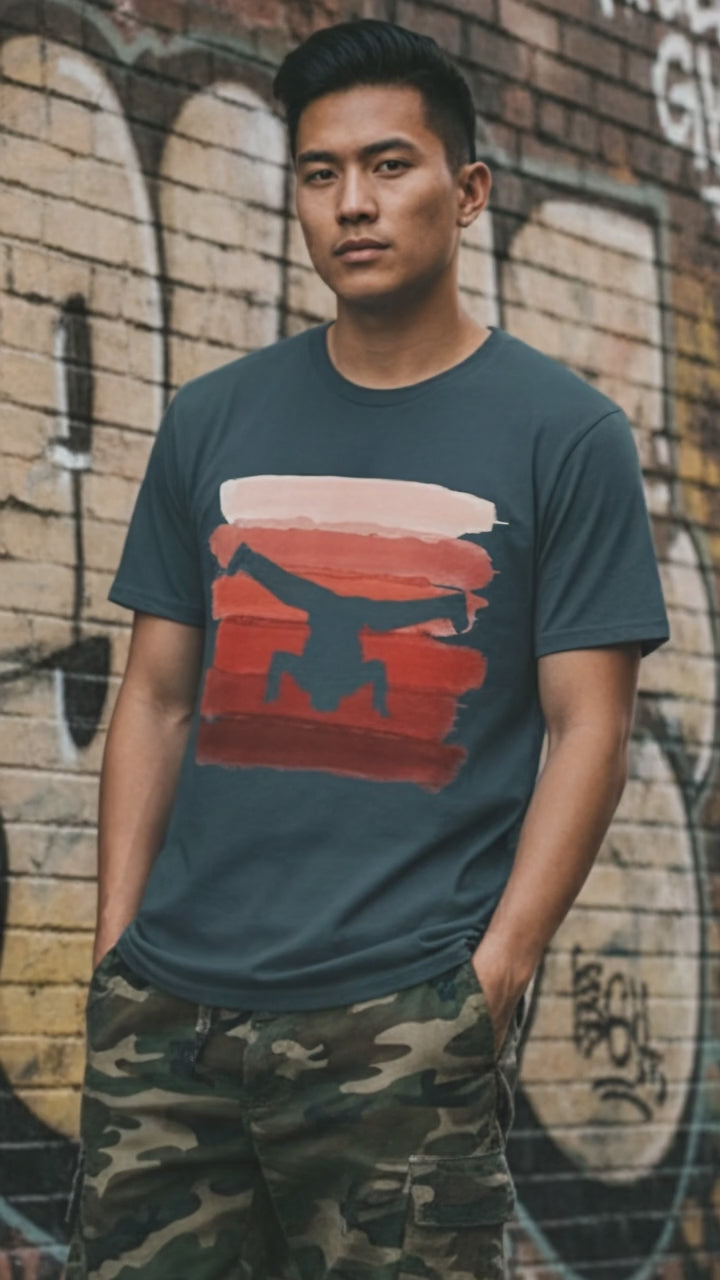 Vintage Breakdancer red Stripes Lifestyle Video — Universe Digital